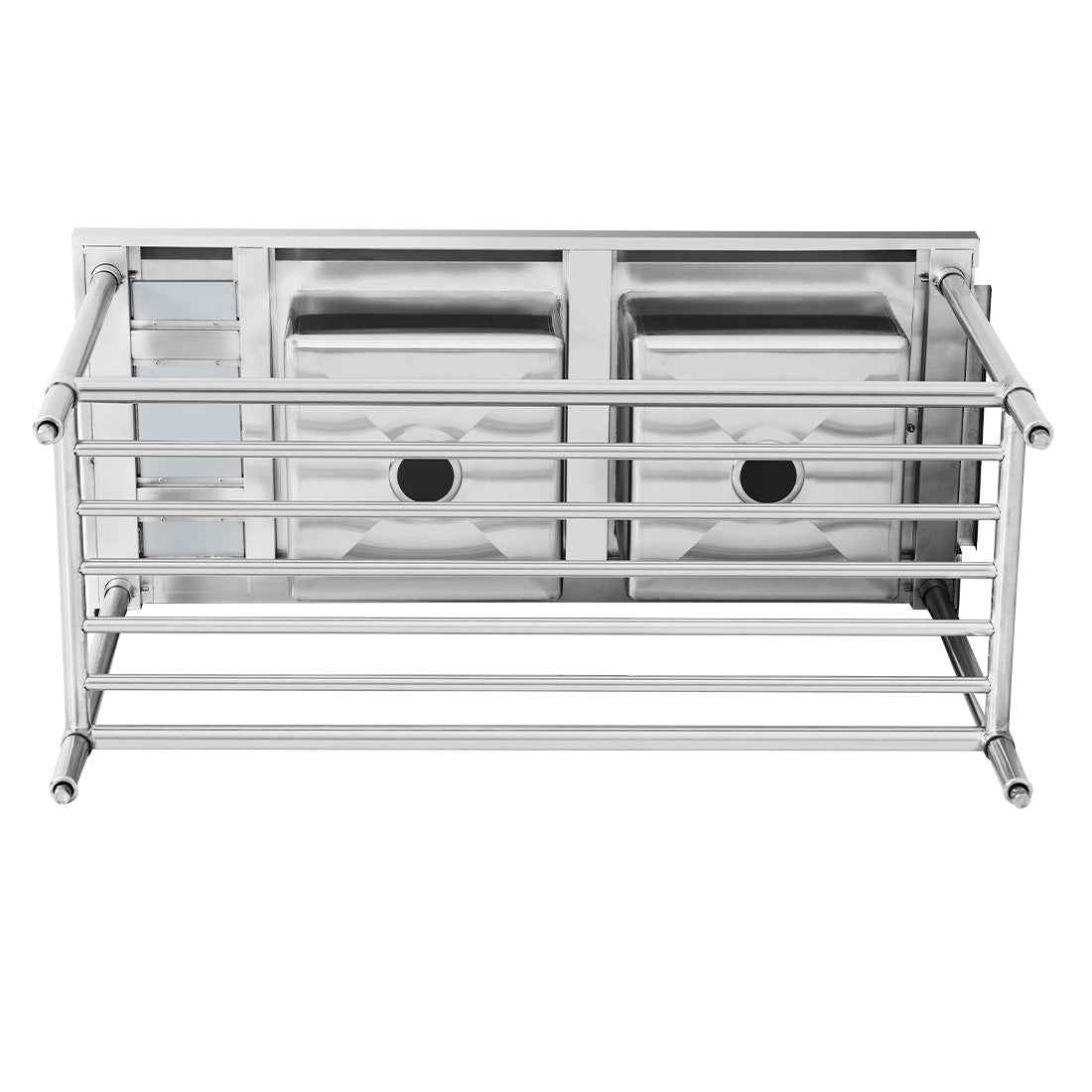 Right Inlet Double Sink Dishwasher Bench – DSBD7-1500R/A