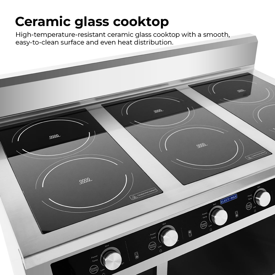 Electmax 700 Series Induction 6-Burner Cooker with Splashback EIC7-1200P