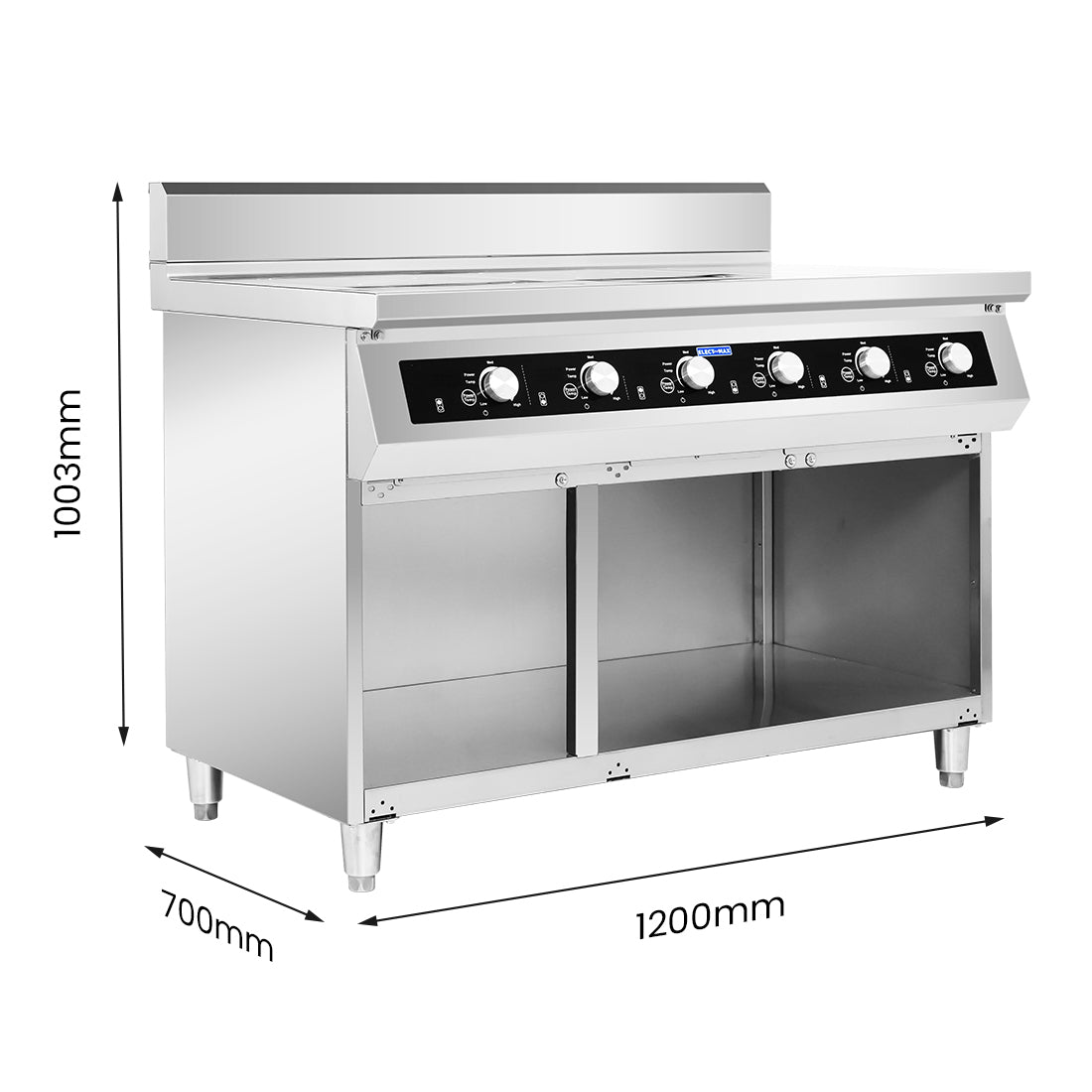 Electmax 700 Series Induction 6-Burner Cooker with Splashback EIC7-1200P