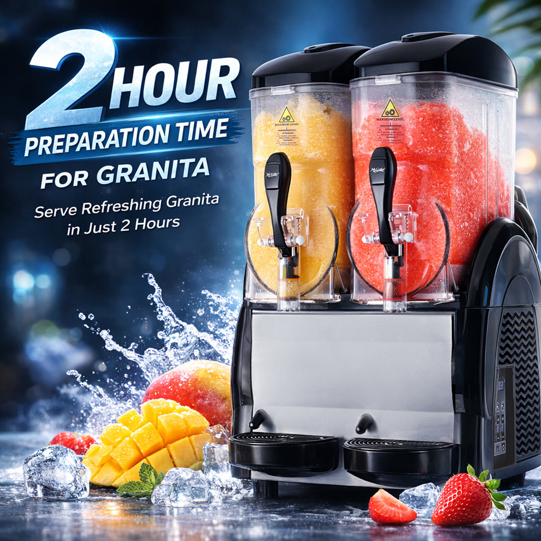 Benchstar Double 12 Litre Granita & Slushy Machine – FABIGANI-2S
