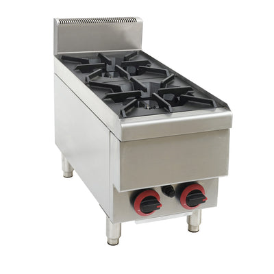 GASMAX Benchtop LPG 2 Burner Cooktop w/ Splashback – JUS-TR-2BLPG