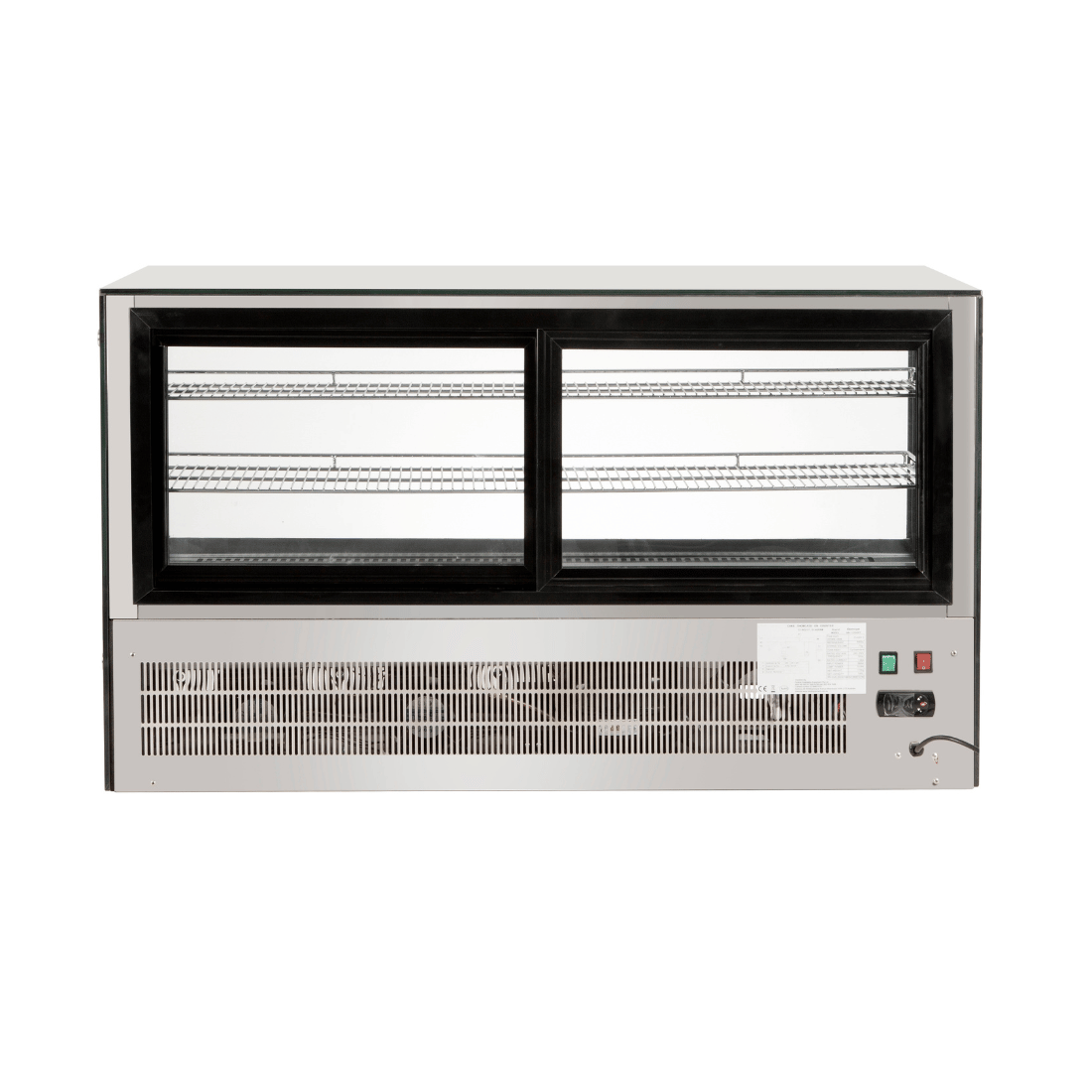Counter top square 2 Shelves Glass cold food display – GN-1200RT