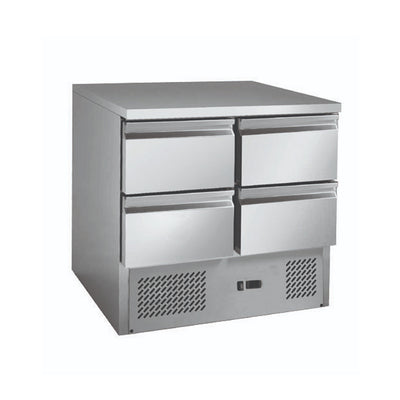 Thermaster Stainless steel 4-Drawers Compact Workbench Fridge – GNS900-4D