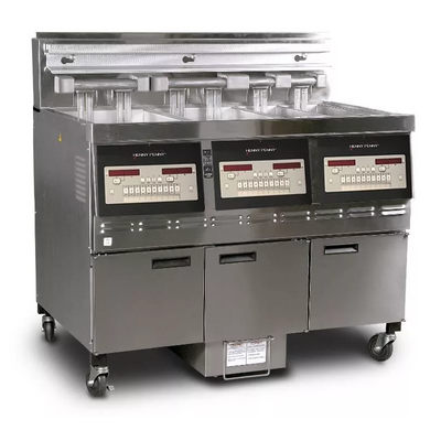 Henny Penny GVE 073FFF – Triple Well Open Fryer – Triple Well Filter Fryer
