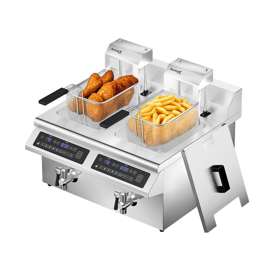 Benchstar Double Tanks Auto Lifting Induction Fryer – IF7000D-AL