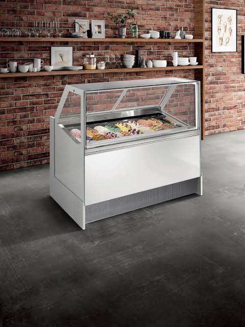 Frigomeccanica - ALBA SQUARED 16 Pan Gelato Showcase - ALBA SQ 200 L