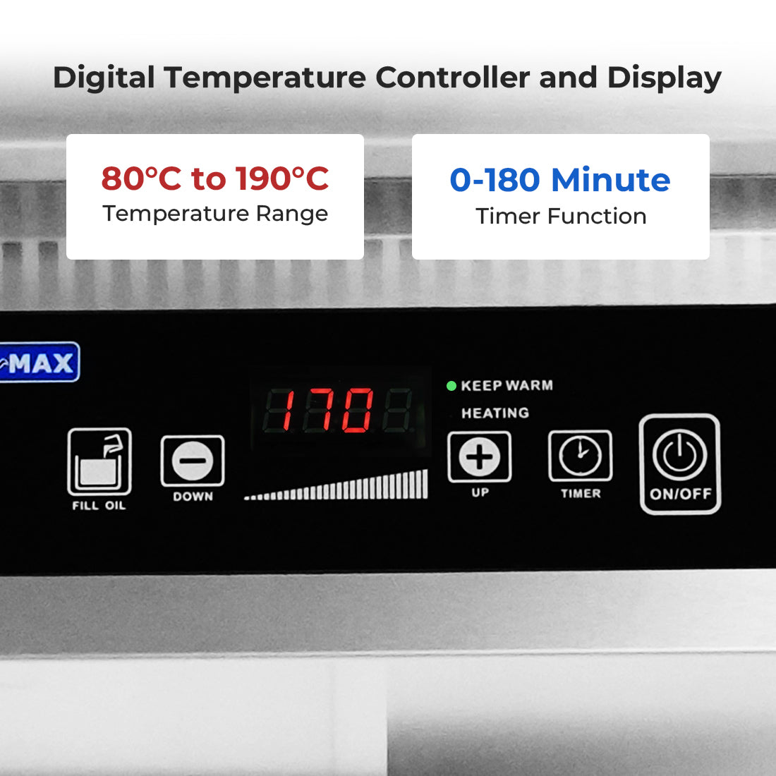 Electmax 700 Series Induction Single Fryer with Splashback – IFS7-30L