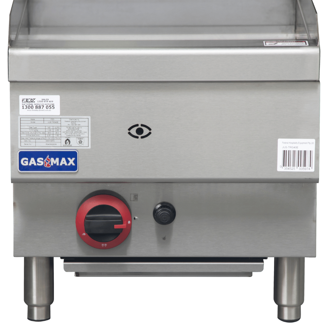 GASMAX Benchtop Single Burner Griddle LPG Gas – JUS-TRG40ELPG
