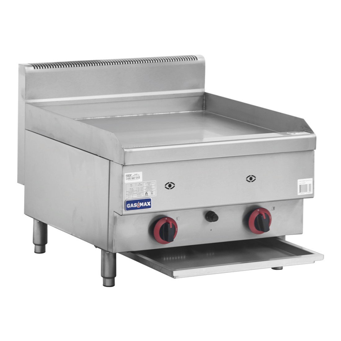 GASMAX Benchtop 2 Bunner Griddle 600mm – JUS-TRG60ELPG
