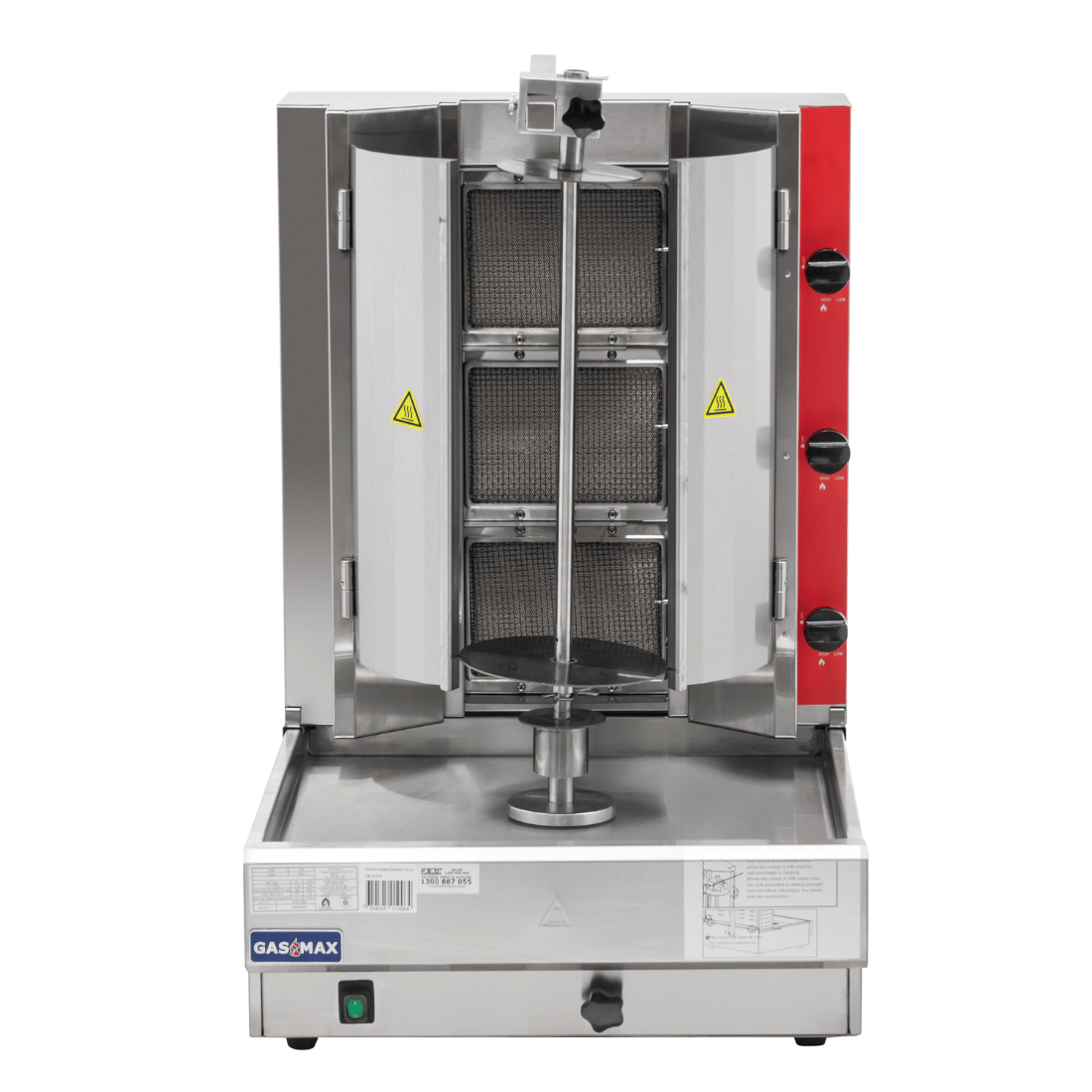 GasMax Semi-automatic 3 Burner LPG Kebab Machine – KB-3LPG