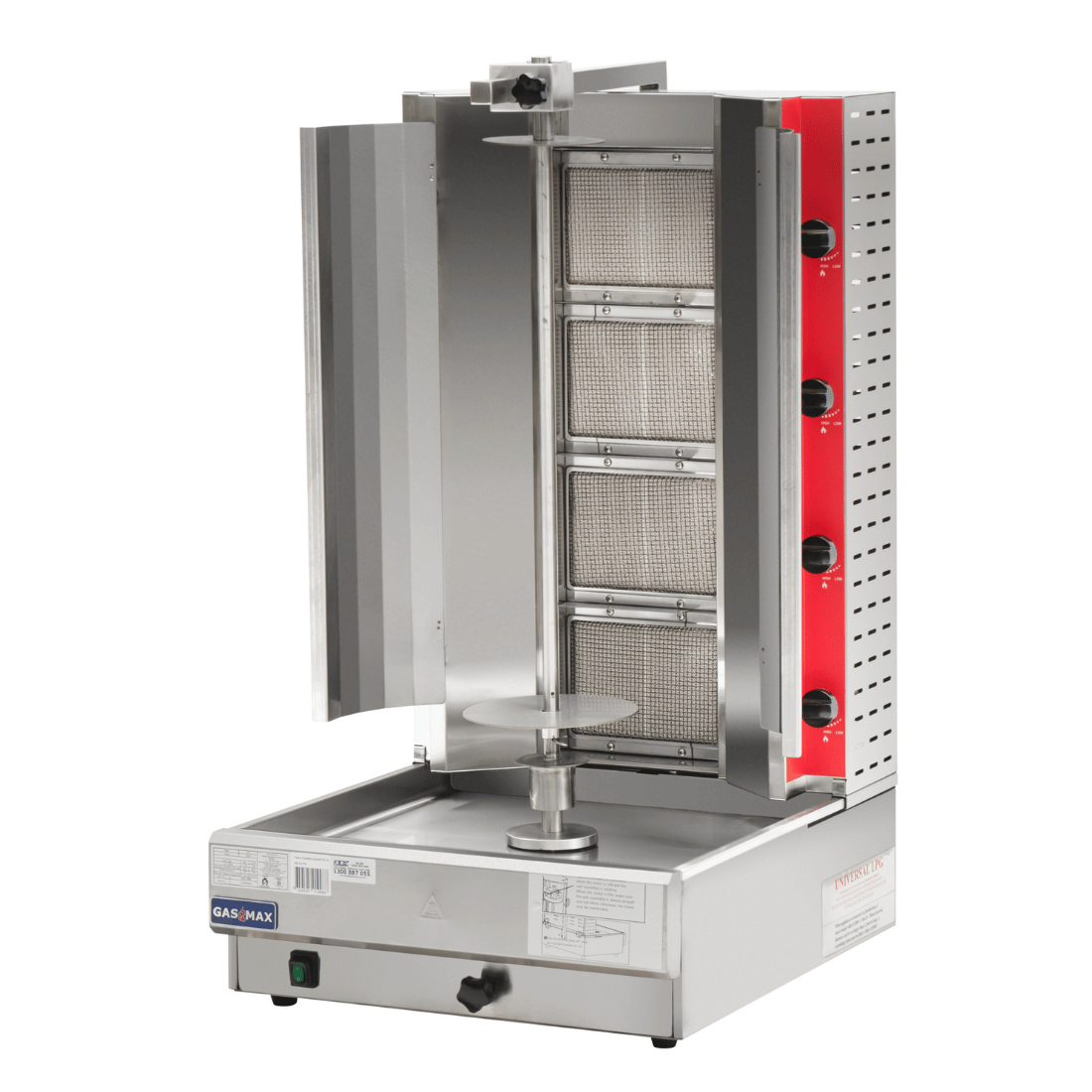 Gasmax Semi-automatic 4 Burner LPG Kebab Machine – KB-4LPG