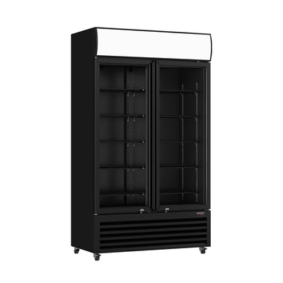 Thermaster Large Two Glass Door Colourbond Upright Drink Fridge – LG-1200BP