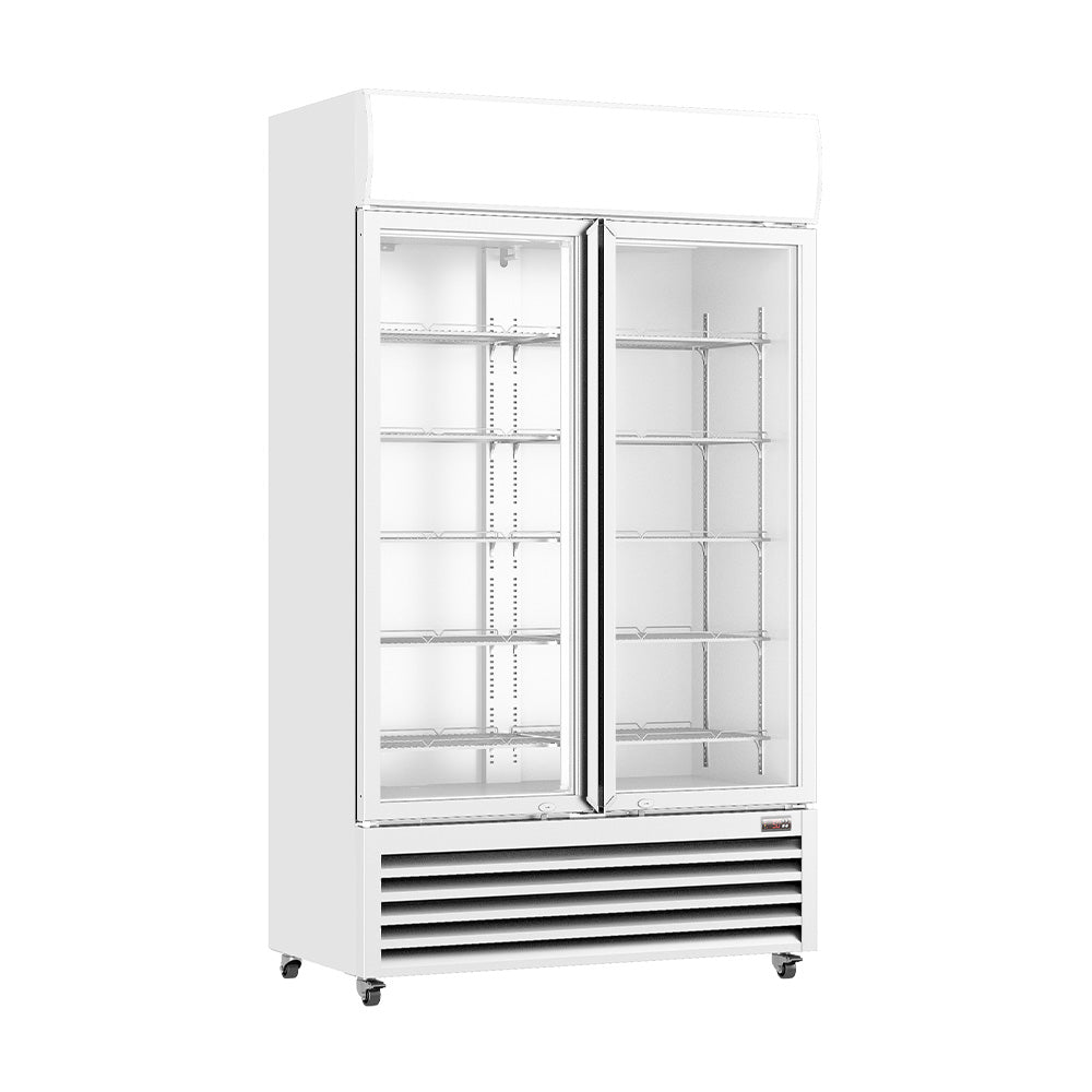 Thermaster Large Two Glass Door Colourbond Upright Drink Fridge – LG-1200P