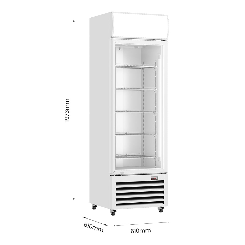 Thermaster Single Glass Door Colourbond Upright Drink Fridge – LG-370P