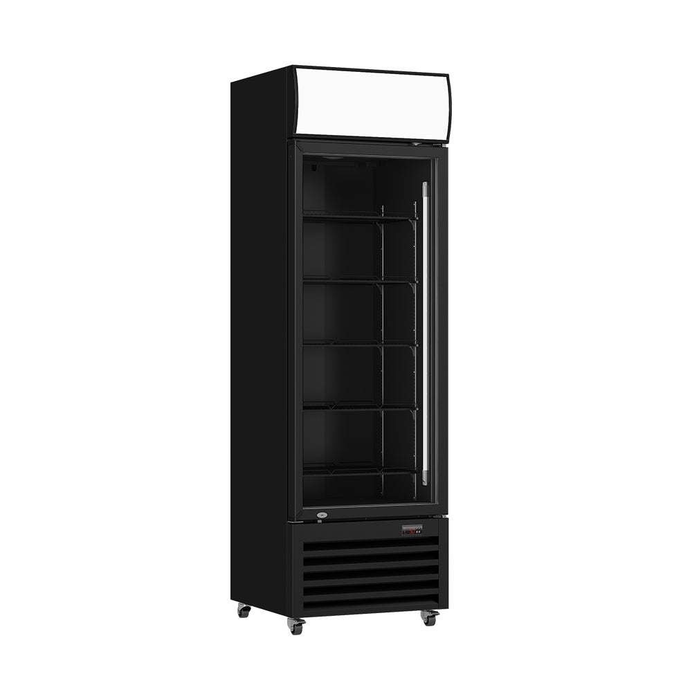 Thermaster Single Glass Door Black Colourbond Upright Drink Fridge – LG-540BP