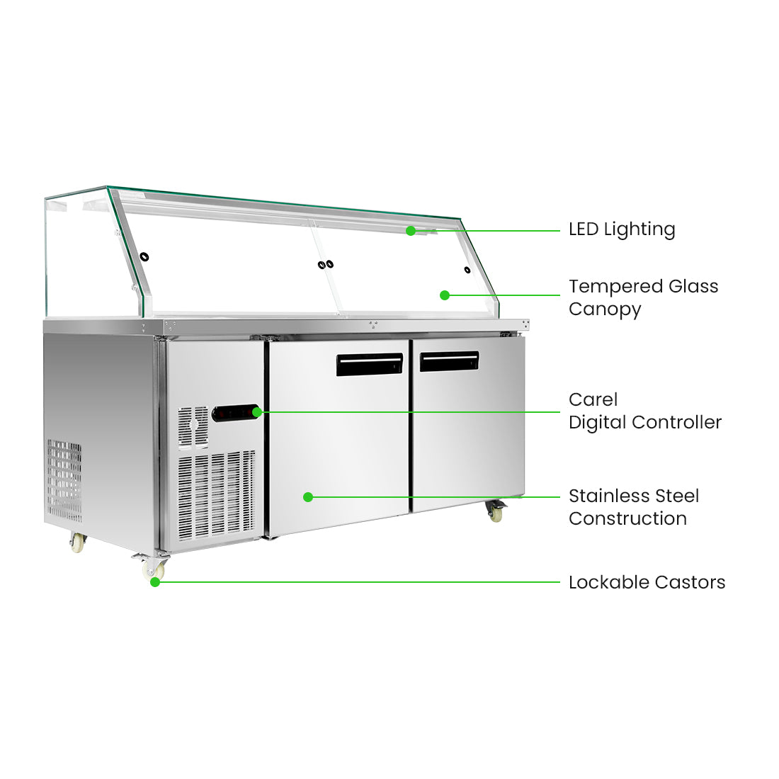 Thermaster Cold Salad & Noodle Bar 5x1/1 GN Pans – PG180FA-XG