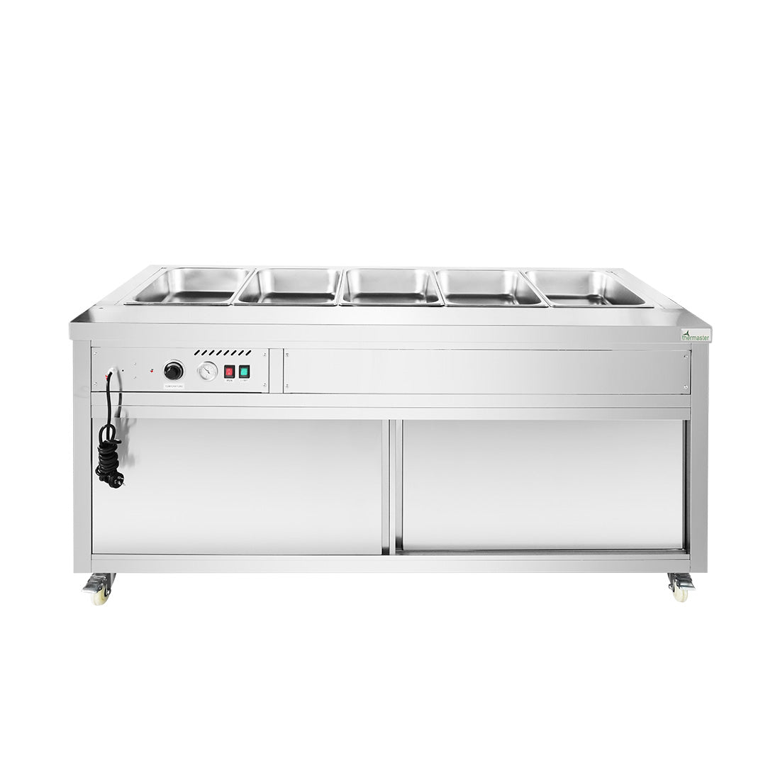 Thermaster Premium Wet and Dry Bain Marie Food Display 5x1/1 GN Pans – PG180FE-XB