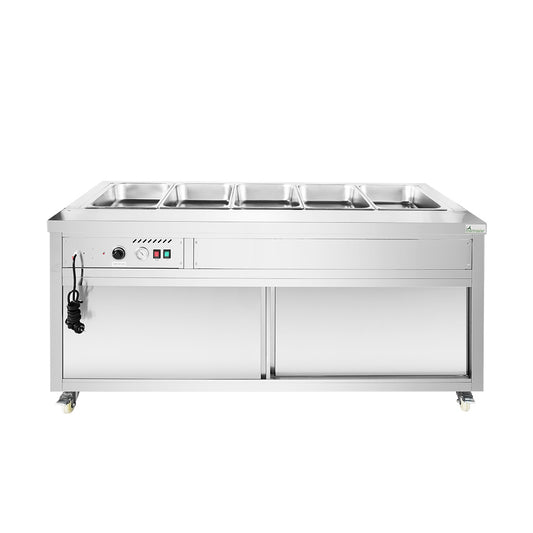 Thermaster Premium Wet and Dry Bain Marie Food Display 5x1/1 GN Pans – PG180FE-XB