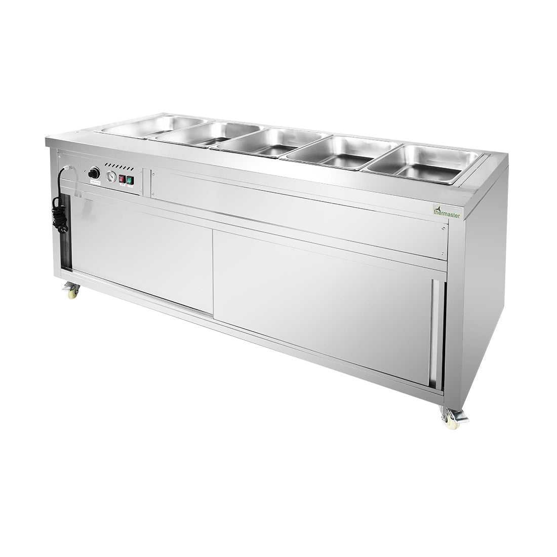 Thermaster Premium Wet and Dry Bain Marie Food Display 5x1/1 GN Pans – PG180FE-XB