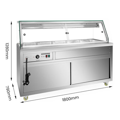 Thermaster Wet and Dry Bain Marie Display 5x1/1 GN Pans – PG180FE-XG