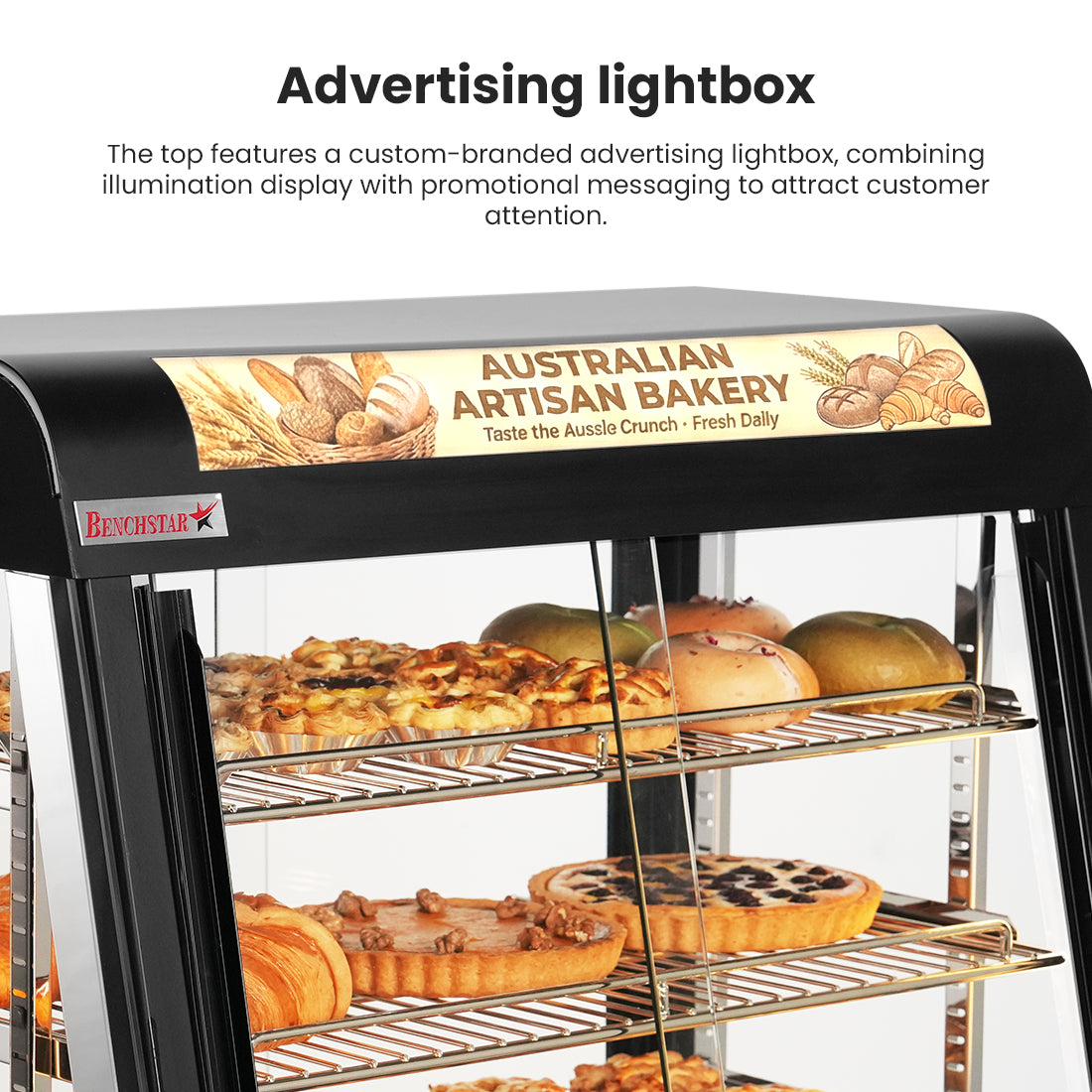 Benchstar Pie Warmer & Hot Food Display – PW-RT/660/TGE