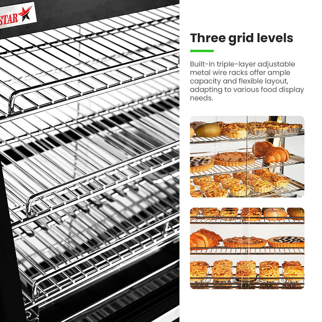 Benchstar Pie Warmer & Hot Food Display – PW-RT/900/1E – 900x490x610mm