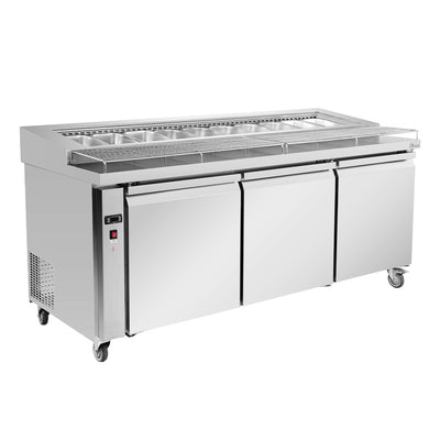 Thermaster three door DELUXE Pizza Prep Bench – PWB180