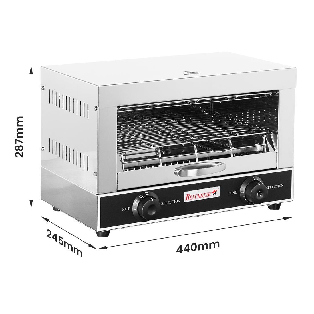 Benchstar Single infrared quartz element salamander griller toaster and timer – QT-1