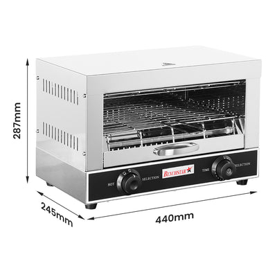Benchstar Single infrared quartz element salamander griller toaster and timer – QT-1