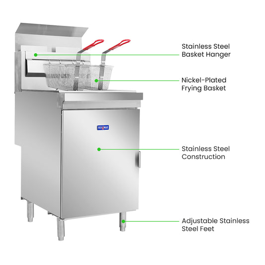 GasMax Superfast LPG Gas Tube Twin Vat Fryer – RC400TELPG