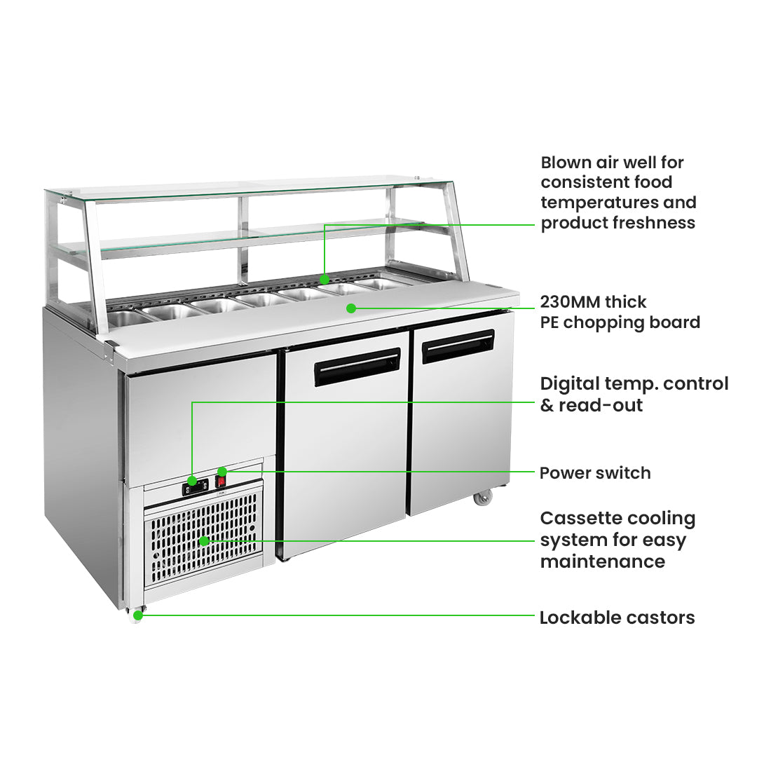 Thermaster two door Deluxe Sandwich Bar – SCB/15