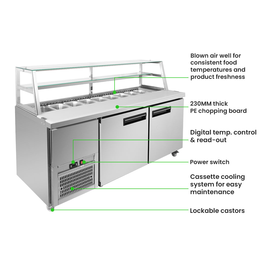 Thermaster two large door DELUXE Sandwich Bar – SCB/18