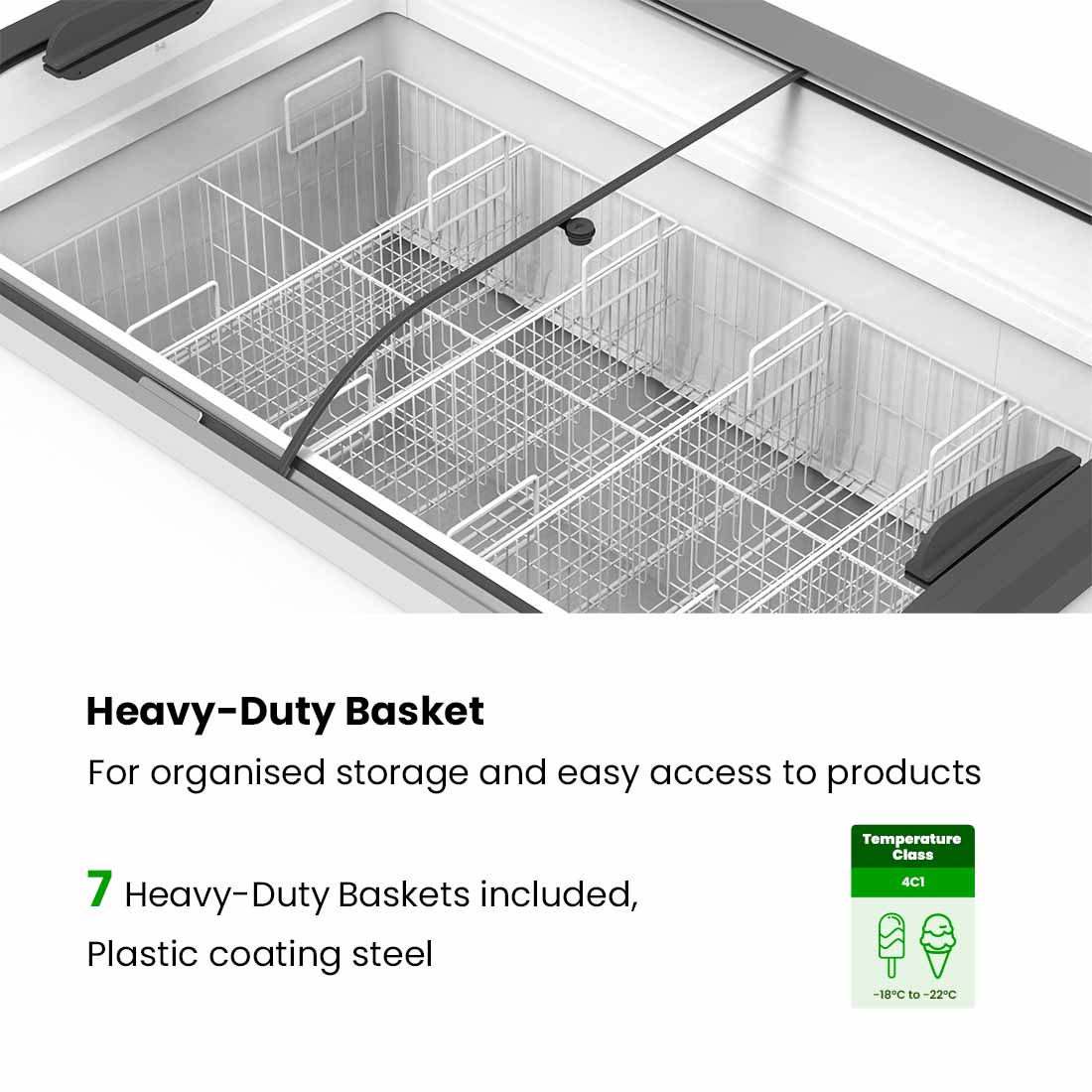 Thermaster Heavy Duty Supermarket Glass Sliding Lid Freezers 576L – SD-576K