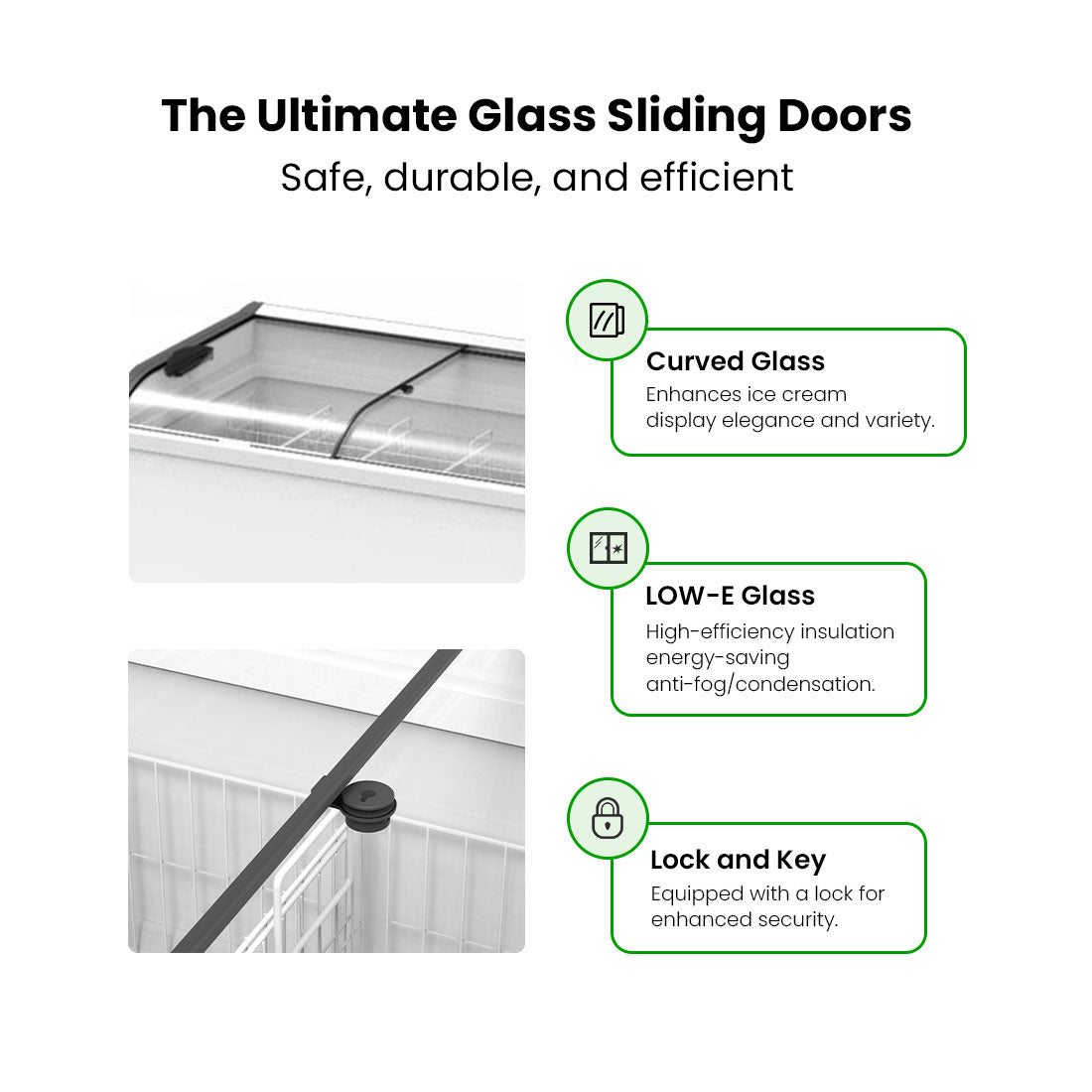 Thermaster Heavy Duty Supermarket Glass Sliding Lid Freezers 576L – SD-576K