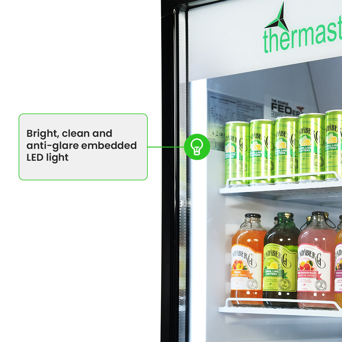 Thermaster Upright Glass Door Beverage Fridge – SDC-343B