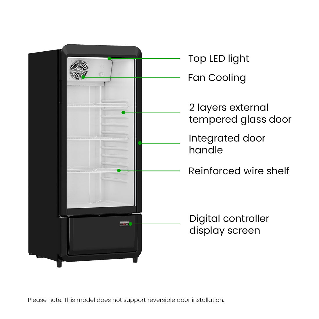 Thermaster Upright Glass Door Beverage Fridge – SDC-178B