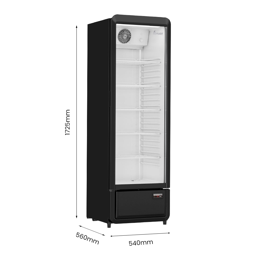 Thermaster Upright Glass Door Beverage Fridge – SDC-258B