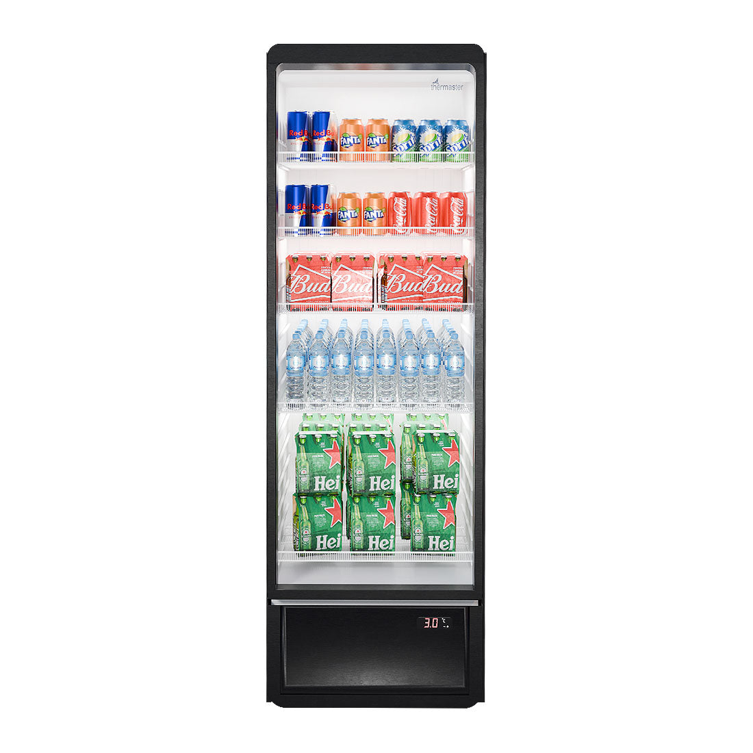 Thermaster Upright Glass Door Beverage Fridge – SDC-258B