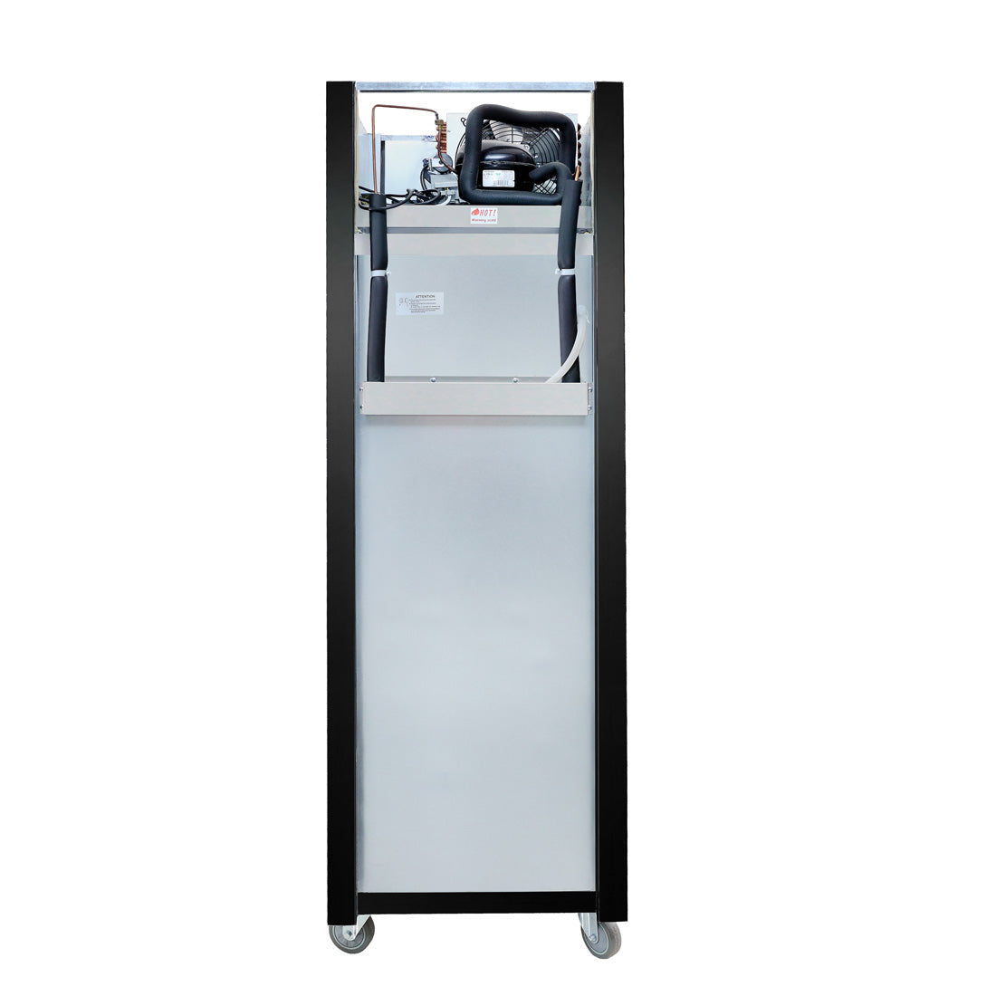 Single Glass Door Upright Fridge Black Stainless Steel – SUCG500B
