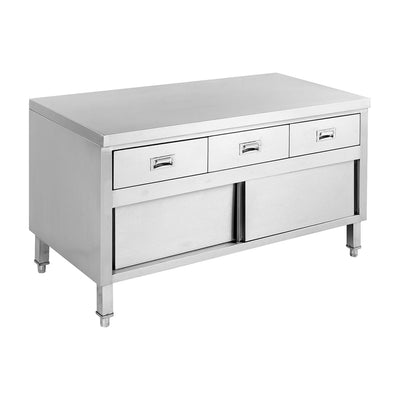 Modular System Bench Cabinet with 3 Drawers & Doors – SKTD6-1500