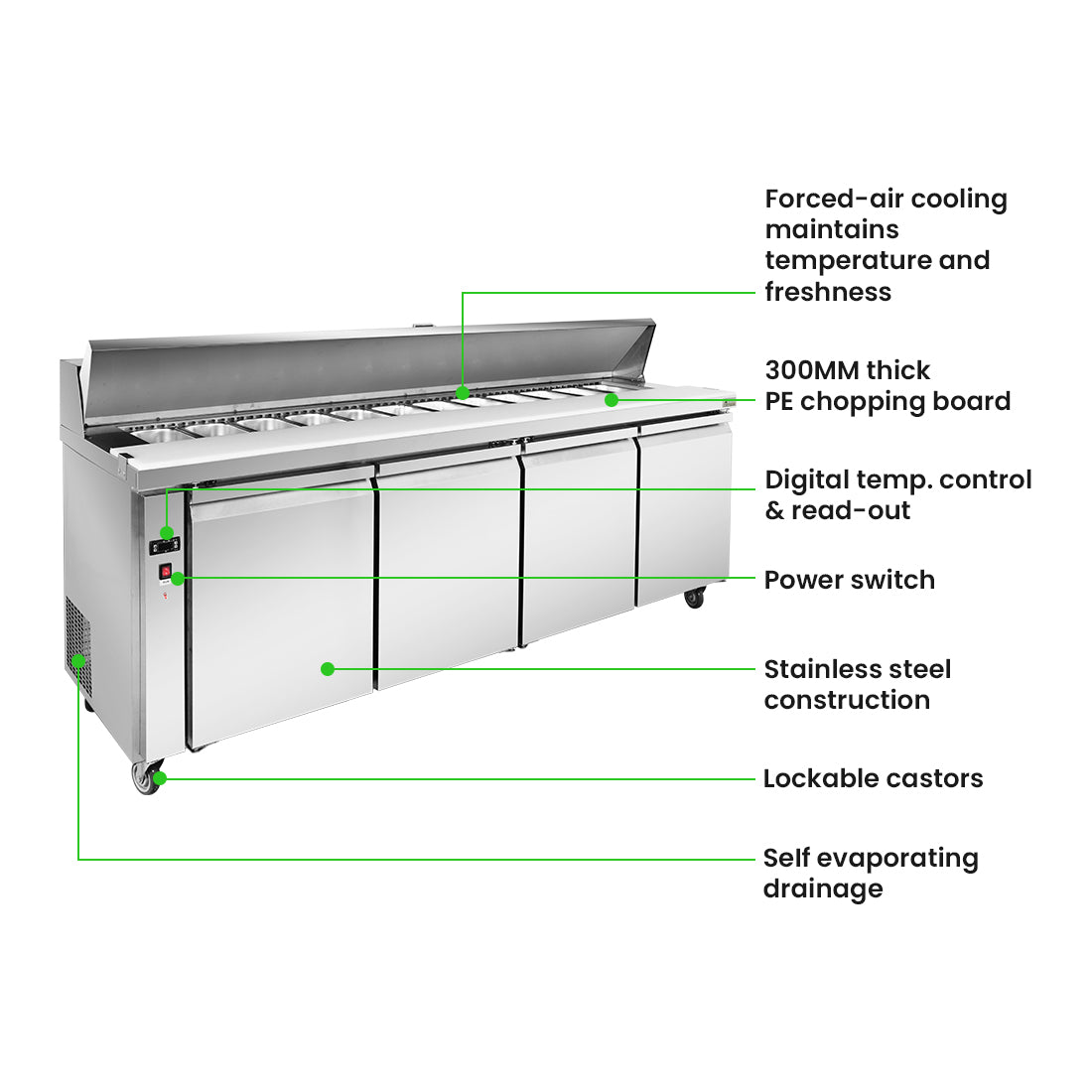 Thermaster four door Sandwich Bar – SLB240