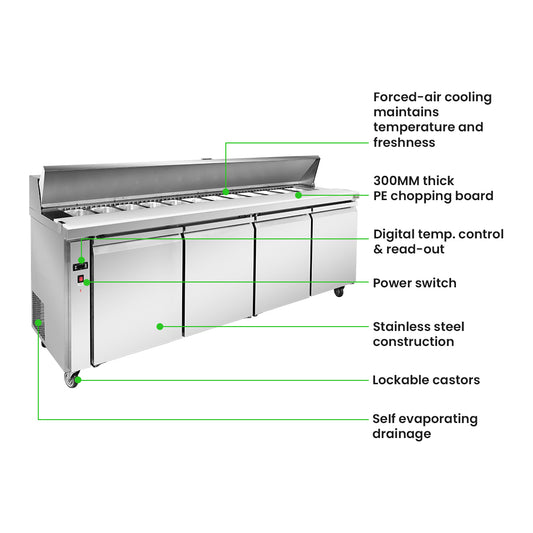 Thermaster four door Sandwich Bar – SLB240