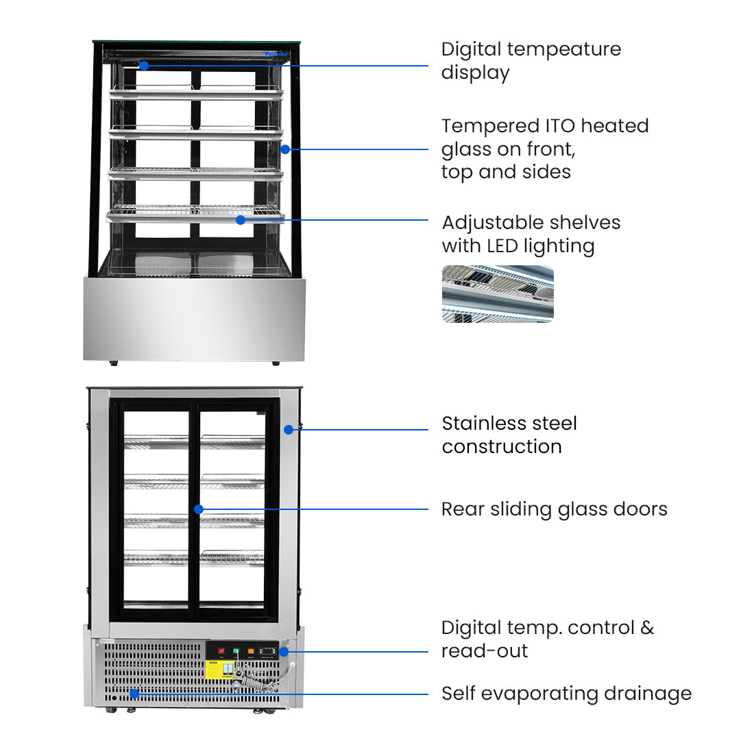 Bonvue Deluxe Chilled Display Cabinet – SLP830C