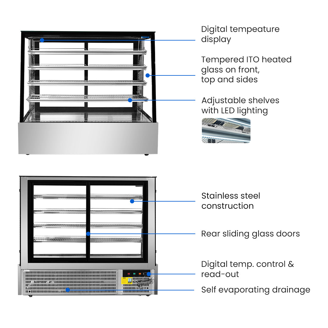 Bonvue Deluxe Chilled Display Cabinet – SLP850C