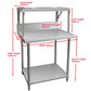 SMB-7-0900 – Heavy Duty Salamander Bench with Shelf Braces