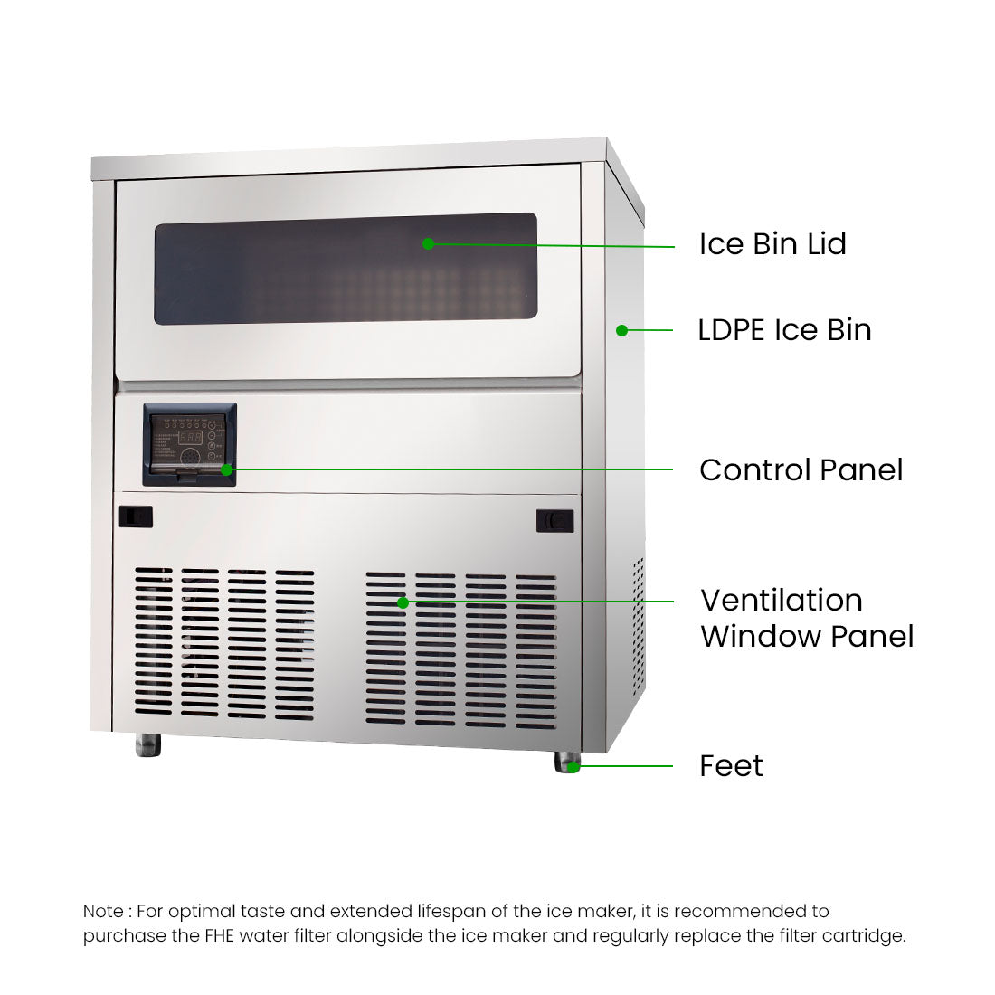 Blizzard Under Bench Ice Maker – Air Cooled – SN-101B