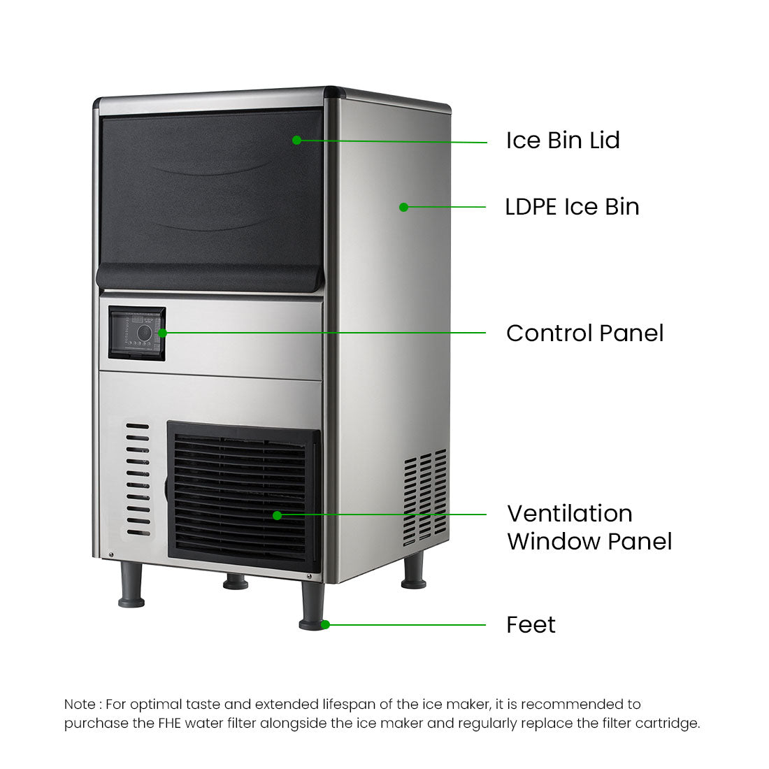 Blizzard Granular Ice Maker 120Kg – SN-128F