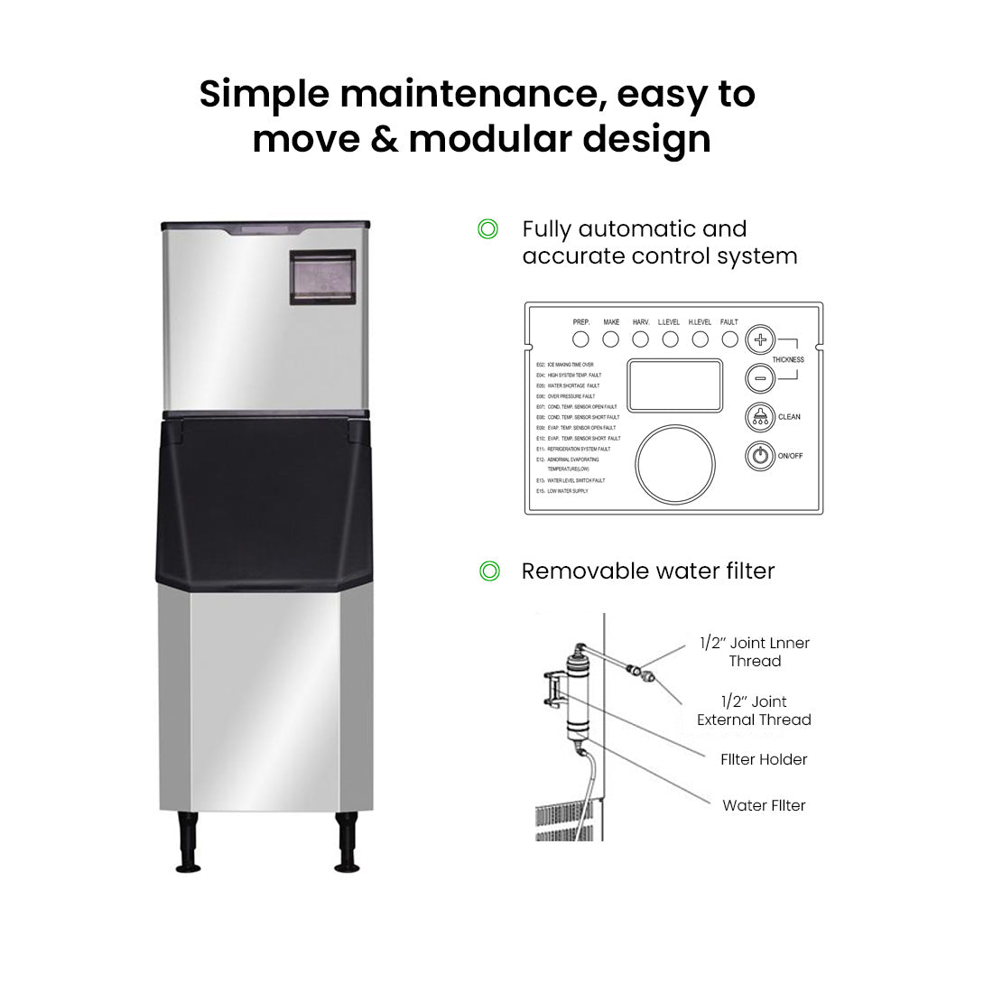 Blizzard Professional Ice Maker – SN-145C