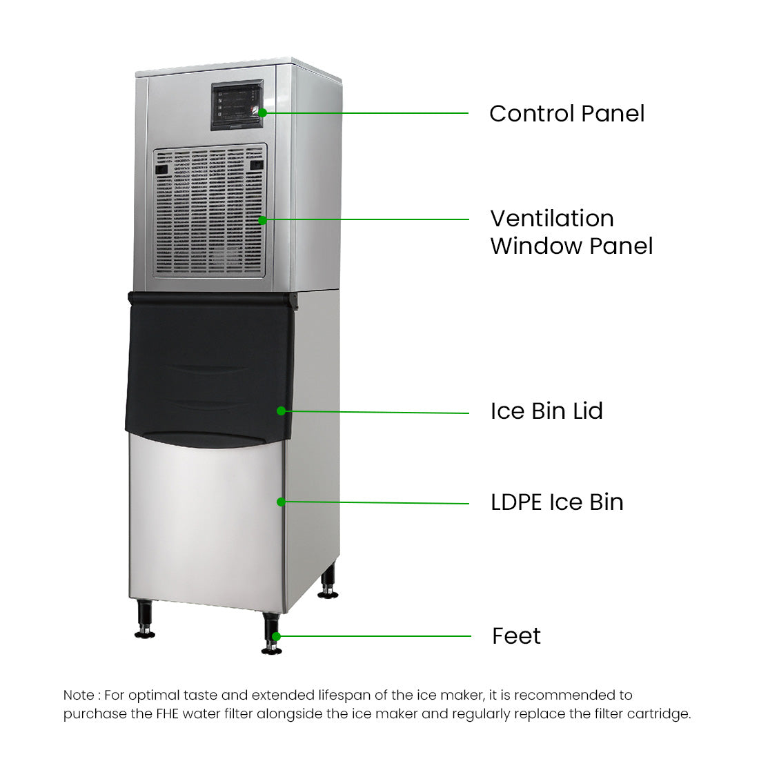 Blizzard Chewblet/Nugget Ice Maker 250Kg – SN-258N