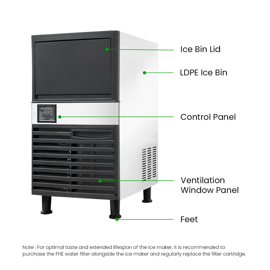 Blizzard Under Bench Ice Maker Air Cooled – SN-80P